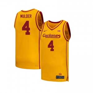 Eric Mulder Iowa State Cyclones #4 Gold Basketball Jersey | Men NCAA Licensed Game Day Uniform 21397634