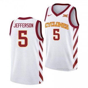 Joshua Jefferson Iowa State Cyclones #5 White Basketball Jersey | Men NCAA Licensed Game Day Uniform 47054023
