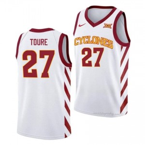 Iowa State #27 Killyan Toure White Jersey | Men Player Basketball Premium Durable Apparel 47990968