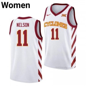 Iowa State #11 Dominick Nelson White Jersey | Women College Basketball Premium Durable Apparel 18209351