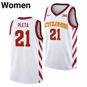 Dominykas Pleta #21 Cyclones White Women Jersey | Player Basketball Exclusive Release Fan Uniform 50582371