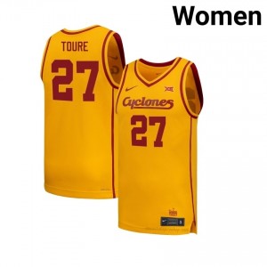 Killyan Toure #27 Gold ISU Cyclones Jersey | Women NCAA Basketball Team Gear 99767742