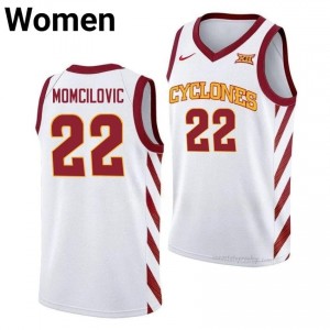 Milan Momcilovic #22 White ISU Cyclones Jersey | Women High School Basketball Team Gear 25292815
