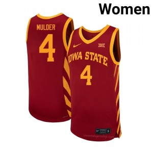 Iowa State #4 Eric Mulder Cardinal Jersey | Women High School Basketball Premium Durable Apparel 63601871