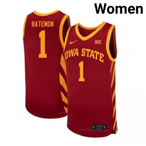 Iowa State #1 Jamarion Batemon Cardinal Jersey | Women College Basketball Premium Durable Apparel 84844641