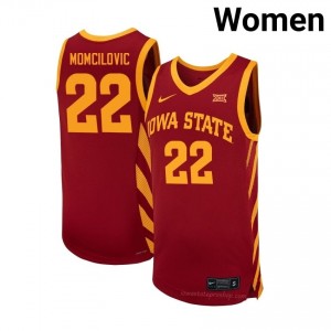 Milan Momcilovic Iowa State Cyclones #22 Cardinal Basketball Jersey | Women NCAA Licensed Game Day Uniform 34832349