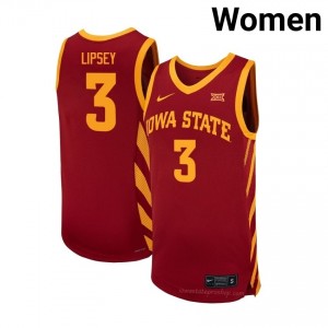 Tamin Lipsey #3 Cyclones Cardinal Women Jersey | College Basketball Exclusive Release Fan Uniform 68593229