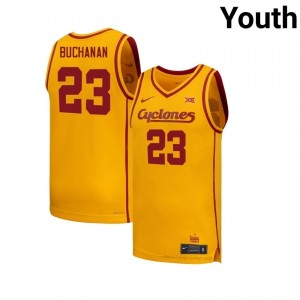 Blake Buchanan #23 Gold ISU Cyclones Jersey | Youth College Basketball Team Gear 22818555