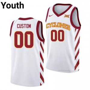 Iowa State #00 Custom White Jersey | Youth University Basketball Premium Durable Apparel 12123664