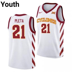 Iowa State #21 Dominykas Pleta White Jersey | Youth High School Basketball Premium Durable Apparel 98969200