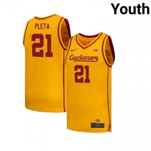 Dominykas Pleta Iowa State Cyclones #21 Gold Basketball Jersey | Youth NCAA Licensed Game Day Uniform 30575520