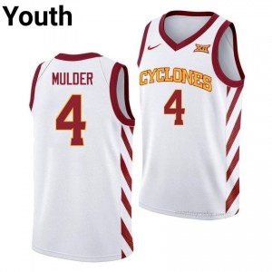 Eric Mulder #4 White ISU Cyclones Jersey | Youth Player Basketball Team Gear 98939221