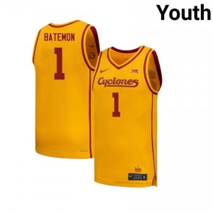 Jamarion Batemon #1 Cyclones Gold Youth Jersey | NCAA Basketball Exclusive Release Fan Uniform 51728731