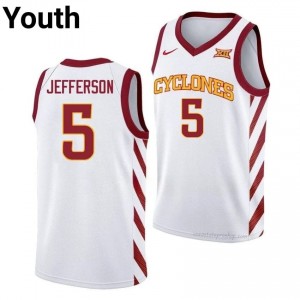 Joshua Jefferson #5 Cyclones White Youth Jersey | Player Basketball Exclusive Release Fan Uniform 62755854