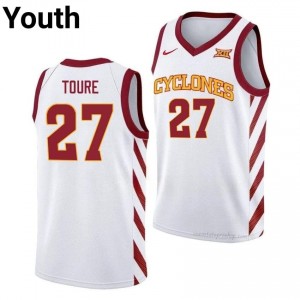 Killyan Toure #27 White ISU Cyclones Jersey | Youth College Basketball Team Gear 62810166