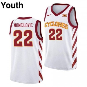 Milan Momcilovic #22 Cyclones White Youth Jersey | College Basketball Exclusive Release Fan Uniform 27028464