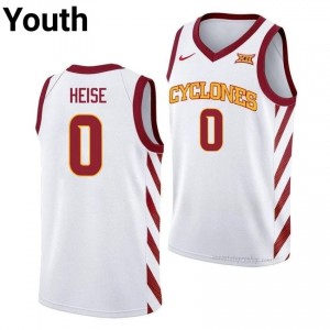 Iowa State #0 Nate Heise White Jersey | Youth College Basketball Premium Durable Apparel 69948005