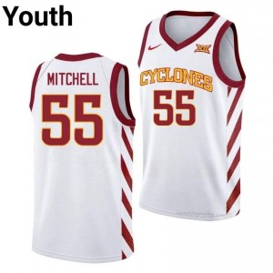 Iowa State #55 Xzavion Mitchell White Jersey | Youth NCAA Basketball Premium Durable Apparel 91494197