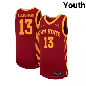 Cade Kelderman Iowa State Cyclones #13 Cardinal Basketball Jersey | Youth NCAA Licensed Game Day Uniform 49898248