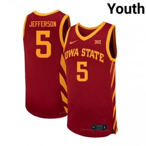 Joshua Jefferson #5 Cardinal ISU Cyclones Jersey | Youth College Basketball Team Gear 78103137