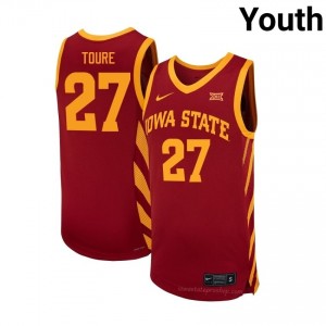 Killyan Toure Iowa State Cyclones #27 Cardinal Basketball Jersey | Youth NCAA Licensed Game Day Uniform 59124611