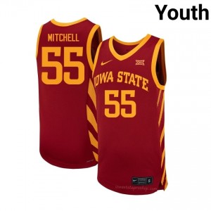 Xzavion Mitchell #55 Cyclones Cardinal Youth Jersey | High School Basketball Exclusive Release Fan Uniform 92934759